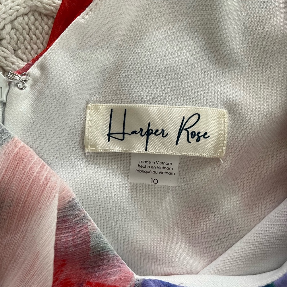 New! Harper Rose Sleeveless Ruffle Dress Lined Women’s size 10 - Picture 4 of 16